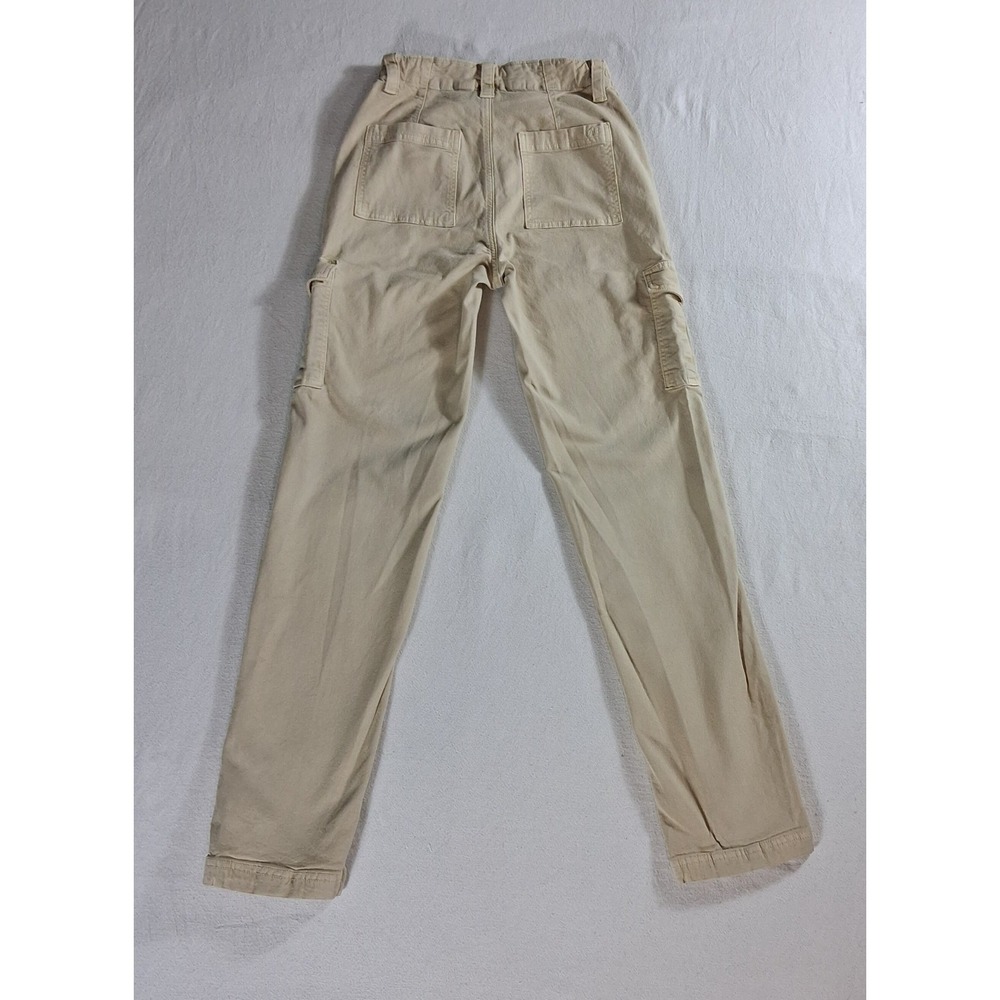 American Eagle Outfitters Stretch Cargo Pants Stretch Women Size 00 Khaki Beige - Picture 8 of 12